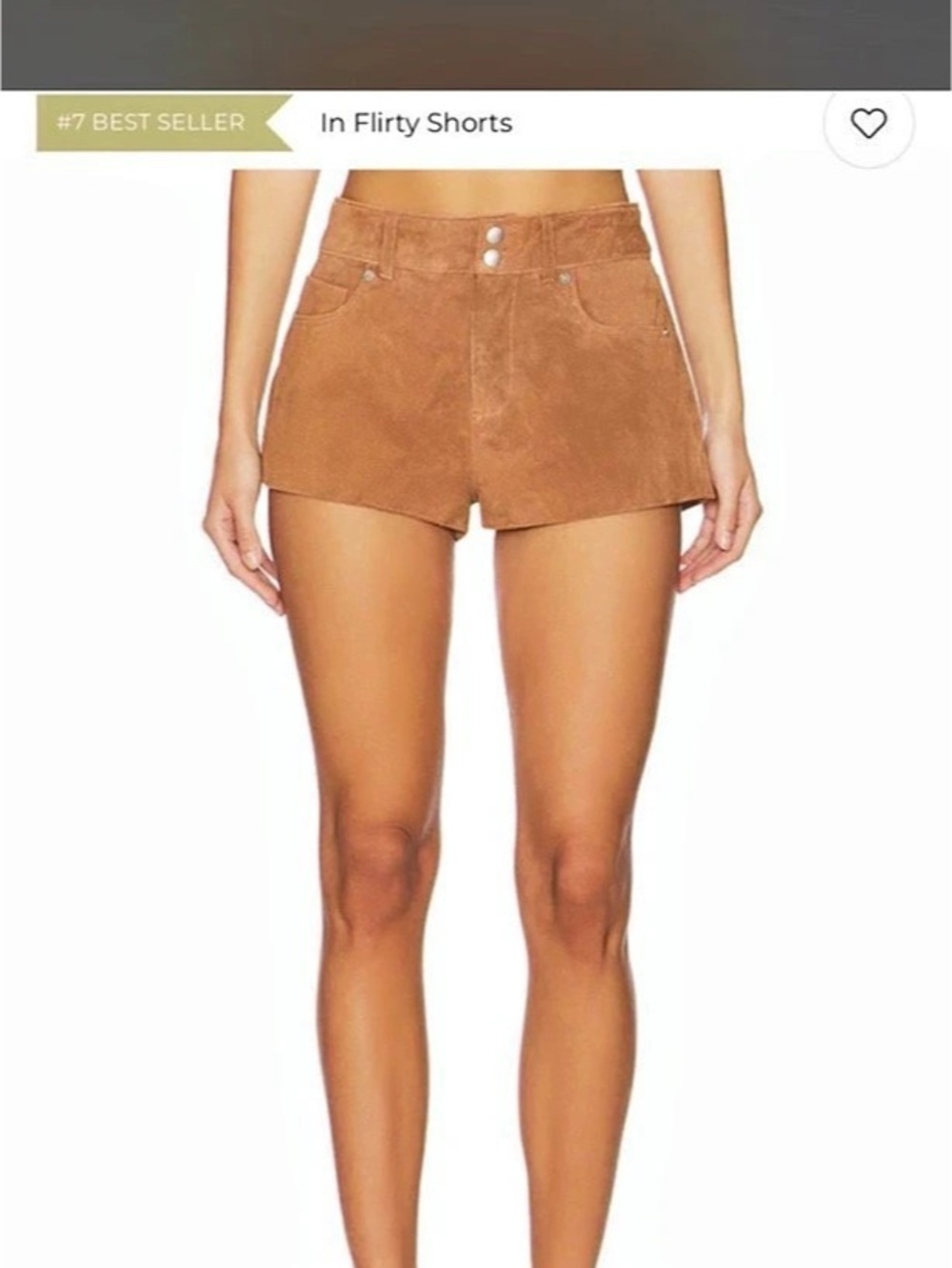 BLANKNYC Suede Hot Short High Waist Shorts in Brown New with Tags
